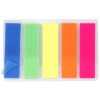 Закладки-разделители пластиковые с липким краем Forpus, 12 x 44 мм, 25 л. x  5 цветов, неон